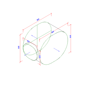 橢圓形三通-直形_V18